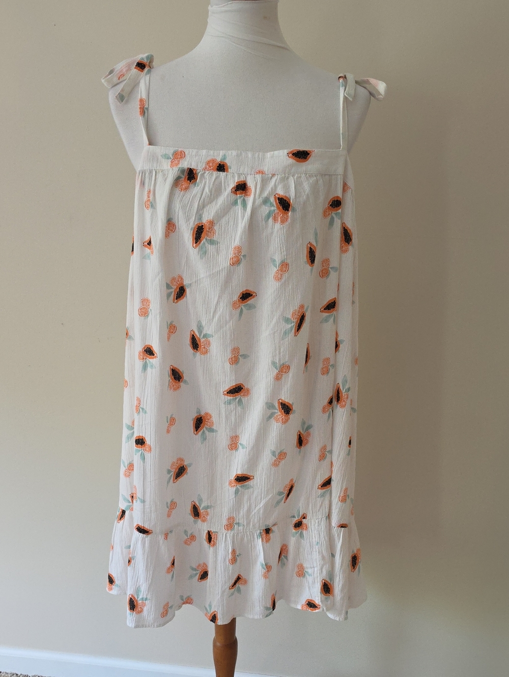 Loft White Floral Tie-Shoulder Sundress